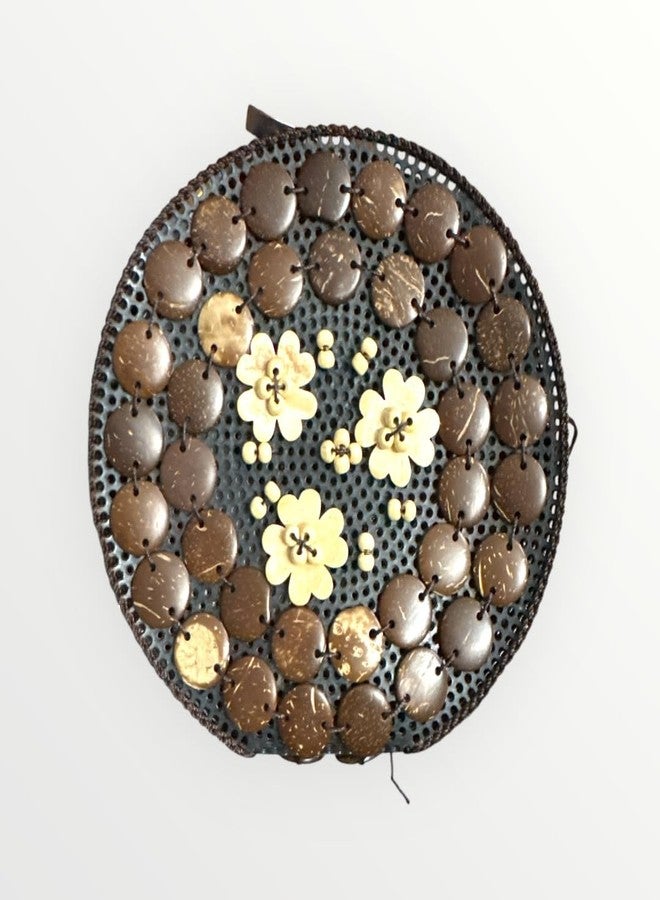CROWNNIMREET Coconut Shell Beaded Sling Crossbody Long Strap Purse Bag For Beach Bags | Cross Body Long Strap Purse | Handmade Natural Style| Hanging Purse Sling Bag (Designer2) - Image 4